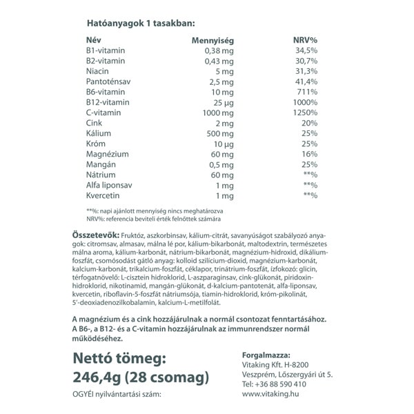 Vitaking VitaDrink italpor (28 tasak)