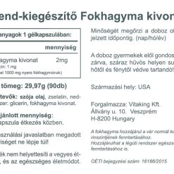 : VITAKING - Fokhagyma olaj 1000mg 90 db gélkapszula